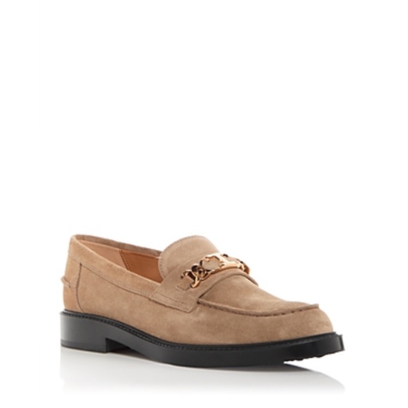 Tod's Shoes - Tod's Women's T Chain Moc Toe Loafers NWT